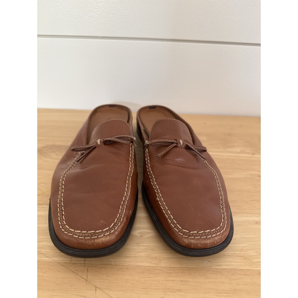 Vintage Liz Claiborne Leather Loafers Size 8.5 Brown Slip On Preppy Classic - Picture 2 of 8